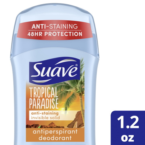 Suave Deodorant Antiperspirant Stick Tropical Paradise, 1.2 Oz