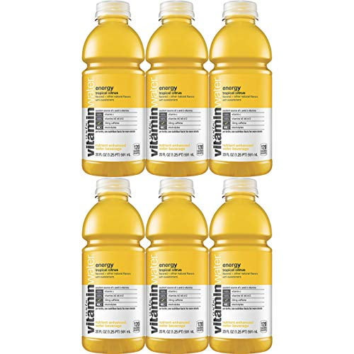 Vitamin Water Energy - Tropical Citrus, 20 Fl Oz Bottle (pack Of 6, Total Of 120 Fl Oz)
