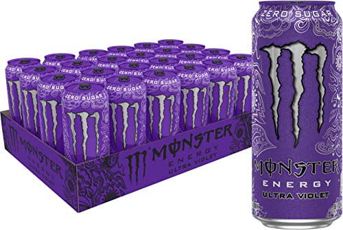 Monster Energy Ultra Violet, Sugar Free Energy Drink, 16 Ounce Pack Of 24