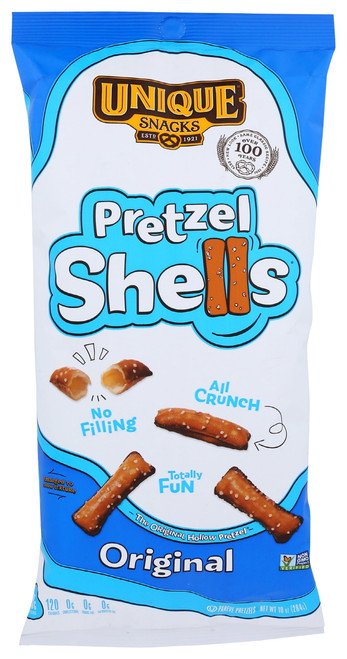 Unique Snacks - Unique Pretzels Original All Natural Pretzel Shells, 10 Ounce Bags, (pack Of 3)