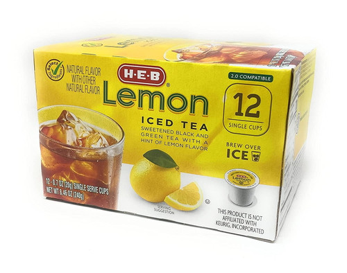Heb Lemon Iced Tea Single Serve Pods - 12 Count