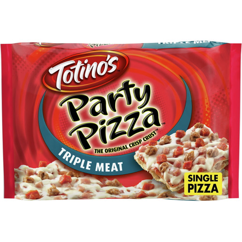 Totino's Party Pizza, Triple Meat, Frozen Snacks, 10.5 Oz, 1 Ct