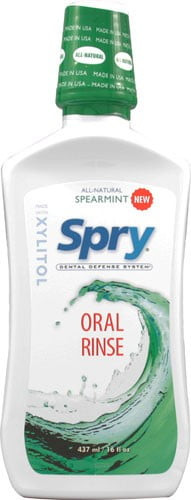 Xlear Spry Dental Defense Oral Rinse Spearmint 16 Fl Oz