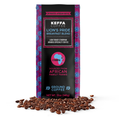 Keffa Coffee Lion's Pride Coffee, Light Roast, 12 Oz.