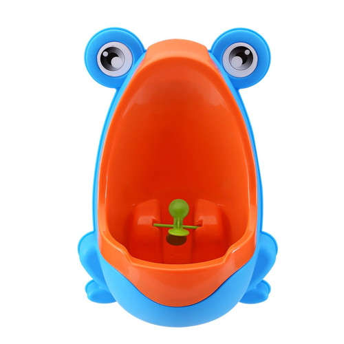 Rusr Frog Baby Boys Standing Potty Wall-mounted Toilet Training Urinal (blue)