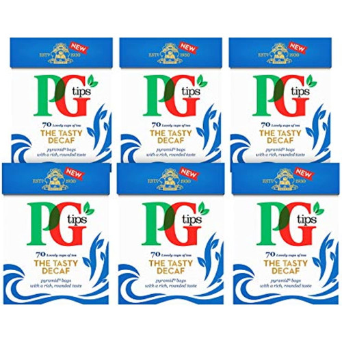Pg Tips The Tasty Decaf Pyramid Tea Bags (pack Of 6, Total 420 Tea Bags)