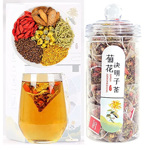 Chrysanthemum Cassia Seeds Tea Bags(160g, 8gx20bags), Honeysuckle, Chinese Wolf-berry, Sweet-scented&nbsp;osmanthus, Burdock&nbsp;root Combination Of Floral Tea,