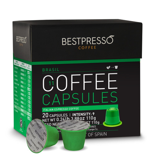 Bestpresso Premium Nespresso Coffee Pods, Brazil Pack, 120 Count