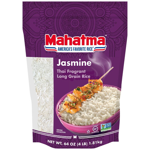 Mahatma Jasmine White Rice, Thai Fragrant Long Grain Rice (4 Pounds)