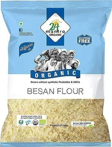 24 Mantra Organic Besan Flour / Gram Flour / Chickpea Flour - 2 Lbs