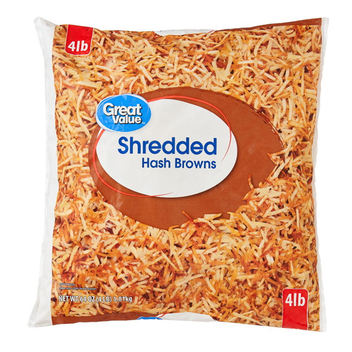 Great Value Shredded Hash Browns, 4 Lbs
