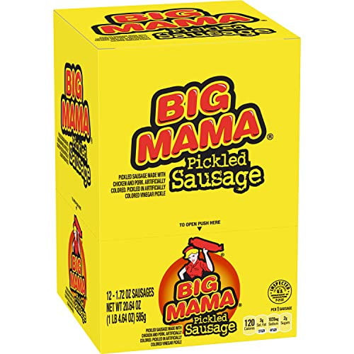 Penrose Big Mama Pickled Sausages, Keto Friendly, 2.4 Oz, 12 Pack