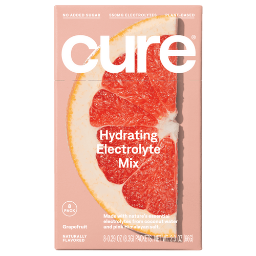 Cure Hydration Electrolyte Powder Drink Mix, Grapefruit, 8 Packets