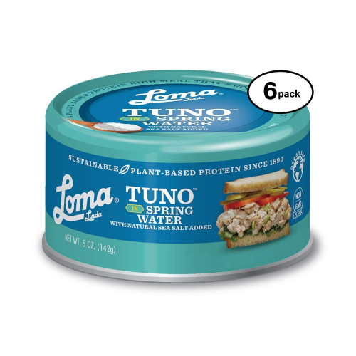 Loma Linda Tuno - Plant-based - Spring Water (5 Oz.) (pack Of 6) - Non-gmo, Ocean Safe, Omega 3, Seafood Alternative