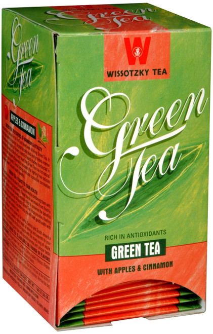 Wissotzky Apple & Cinnamon Green Tea 1.06 Oz (pack Of 3)