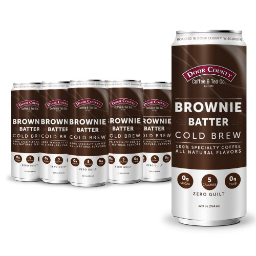 Door County Coffee, Cold Brew, Ready To Drink, Brownie Batter, 11 Fl Oz (pack Of 12)