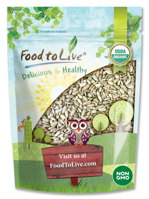Organic Sprouted Sunflower Seeds, 1 Pound — Non-gmo, Kosher, Raw, Vegan — By Food To Live
