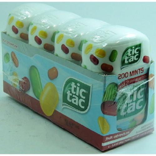 Product Of Tic Tac, Mint Fruit Adventure - Bottle, Count 4 (3.4 Oz) - Mints / Grab Varieties & Flavors