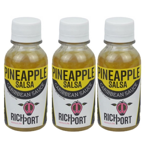 Richport: Puerto Rican Pineapple Salsa (sauce) | 4oz | 3 Pack