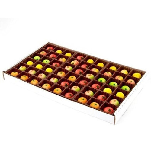 Bergen Marzipan 54 Piece Assorted Fruit Box Tray Net Weight 25 Oz