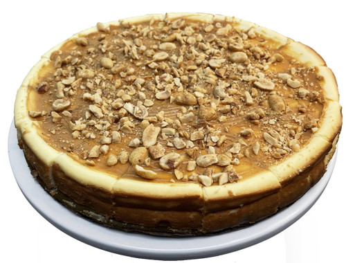 Andy Anand Sugar Free Peanut Cheesecake With Crunchy Bits Of Peanuts, 9" & Greeting Card, Birthday Valentine, Christmas, Mothers Day (2 Lbs)