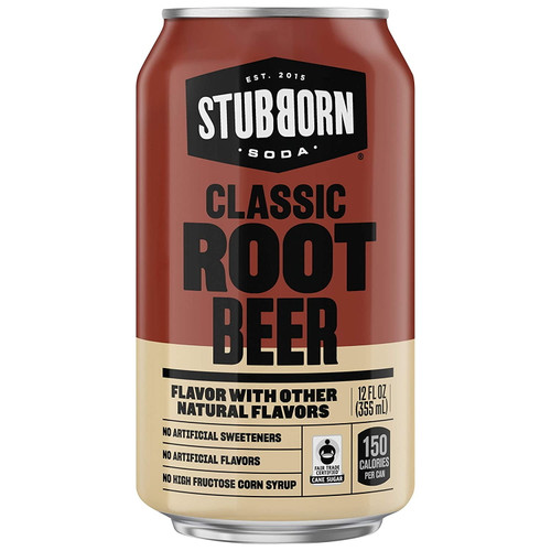 (12 Cans) Stubborn Classic Root Beer, 12 Fl Oz