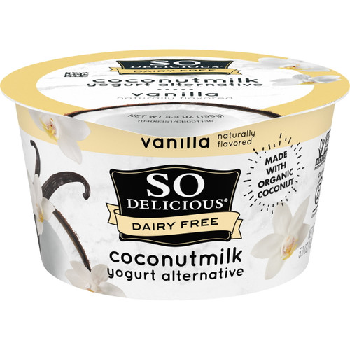 (12 Pack)so Delicious Dairy Free Coconut Milk Yogurt, Vanilla, 5.3 Ounce.