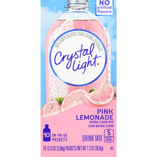 Crystal Light On The Go Pink Lemonade, 10-packet Box (pack Of 4)