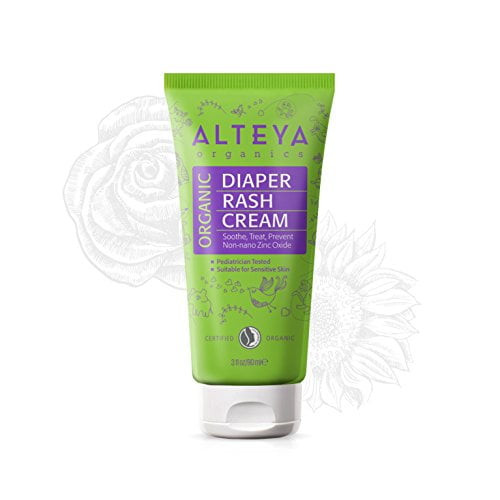 Alteya Organic Kids And Baby Diaper Rash Cream With Zinc Oxide 3fl.oz./90 Ml - Natrue Certified Organic Award Winning Pure Natural Nappy Rash Treatment For Sensitive Baby Skin