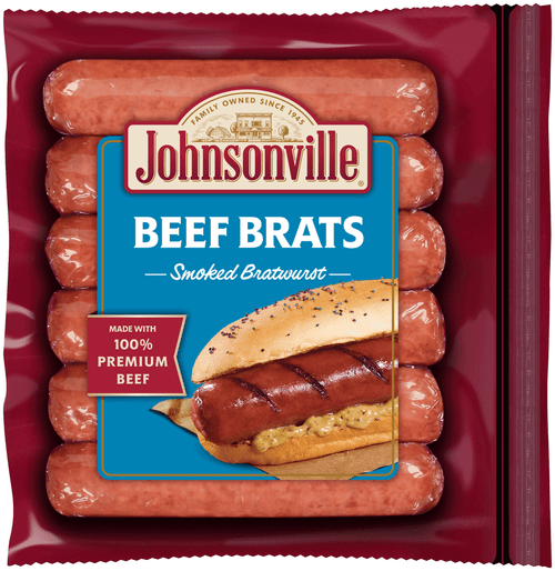 Johnsonville Smoked Beef Bratwursts, 12 Oz