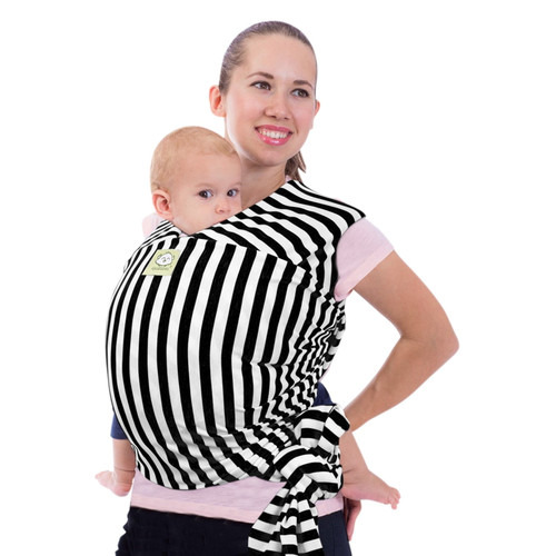 Keababies All-in-1 Baby Wrap Carrier, Stretchy Baby Sling, Newborn, Infant (black Stripes)