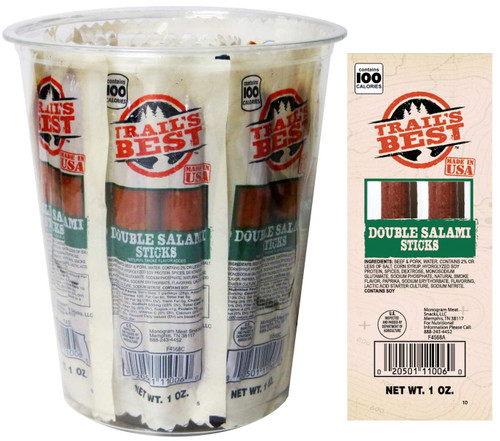 Trails Best Sausage Sticks Double Salami Snack Sticks 15 Count Tub