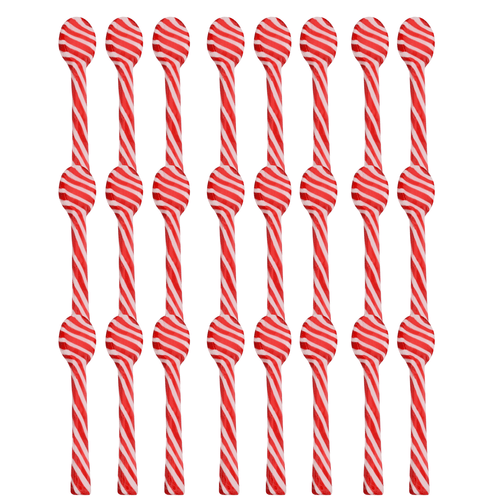 Candy Cane Spoon Edible Hard Candy Spoons Peppermint Flavor For Hot Chocolate Coffee Stirring Candies Christmas Holiday Stockings Birthday Party Favor 24ct (4 Boxes, 6ct Each) & Custom Storage Carrier
