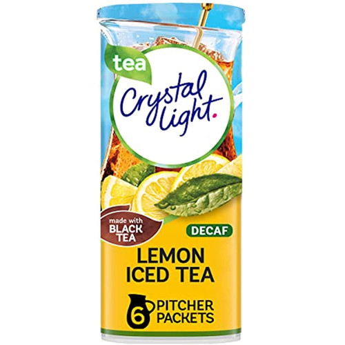 Crystal Light Sugar-free Decaffeinated Lemon Iced Tea Naturally Flavored Powdered Drink Mix 72 Count Pitcher Packets
