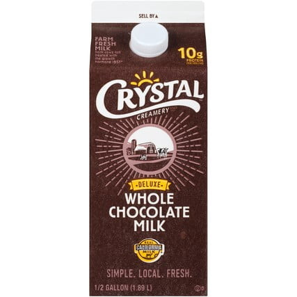 Crystal Creamery™ Deluxe Whole Chocolate Milk 0.5 Gal. Carton