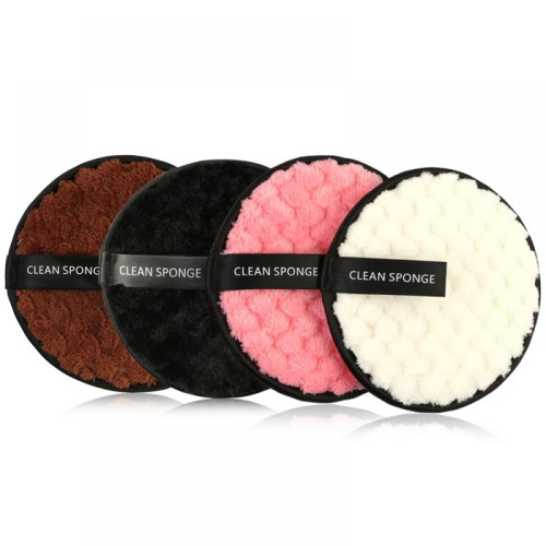 4 Pack Makeup Puff Soft Comfortable Reusable Makeup Remover Pad Double-side Washable Cosmetic Puff Makeup Tool
