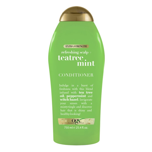 Ogx Extra Strength Refreshing Scalp + Teatree Mint Daily Conditioner With Sweet Peppermint Iced Vanilla, 25.4 Fl Oz