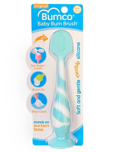 Baby Bum Brush, Original Diaper Rash Cream Applicator, Soft Flexible Silicone, Unique Gift [aqua Swirl]