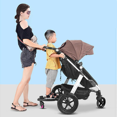 Universal Stroller Ride Board,2-in-1 Buggy Board With Detachable Seat Baby Stroller Glider Board Accessories Stand Stroller,holds Children Up To 55lbs