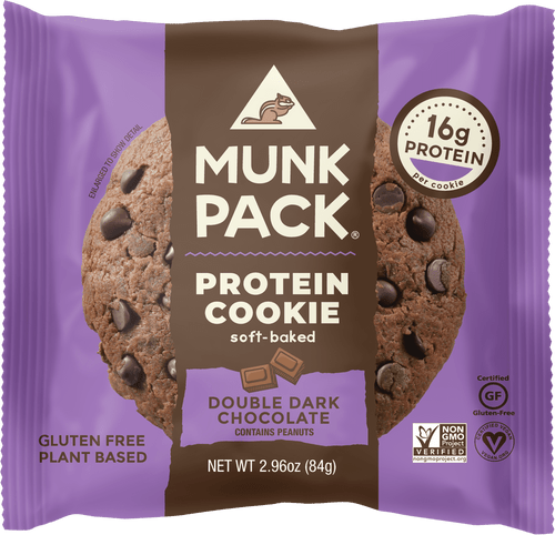 Munk Pack Double Dark Chocolate Protein Cookies, 12 Count