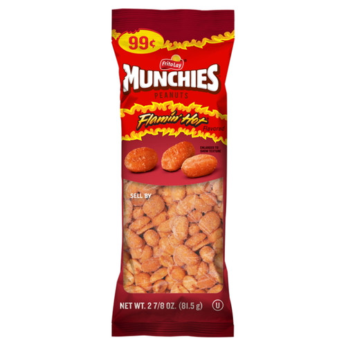 Frito Lay Munchies Flamin' Hot Flavored Peanuts, 2 7/8 Oz