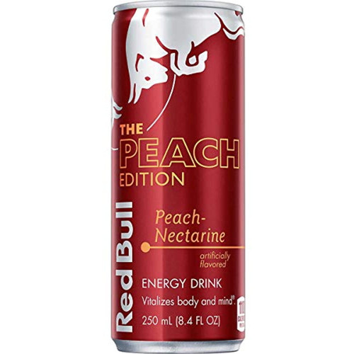 Red Bull The Peach Edition 12/8.4 Fl Oz Cans Net 100.8 Fl Oz