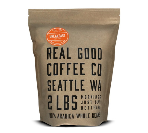 Real Good Coffee Company - Whole Bean Coffee - Organic Dark Roast Coffee Beans - 2 Pound Bag - 100% Whole Arabica Beans - Grind At Home, Brew How You Like