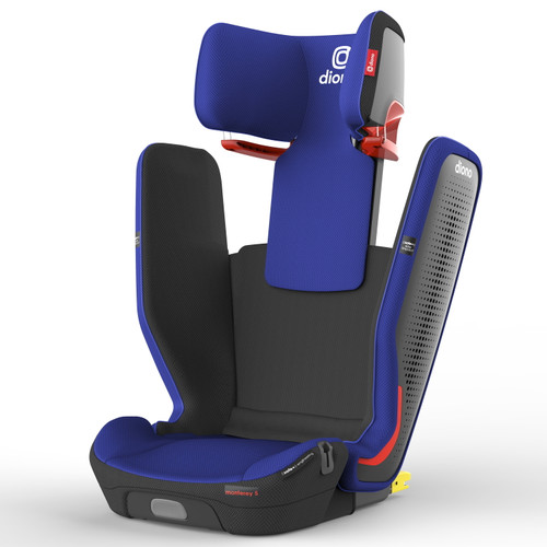 Diono Monterey 5ist Fixsafe Rigid Latch High Back Booster Car Seat With Exapandable Height And Width And Compact Fold, Blue Sky