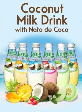 Kuii Coconut Milk Drink With Nata De Coco Variety Pack 9.8 Fl Oz Bottles, Quantity Of 6