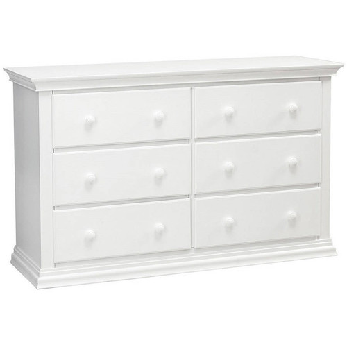 Baby Cache Greenwich 6-drawer Double Dresser In White