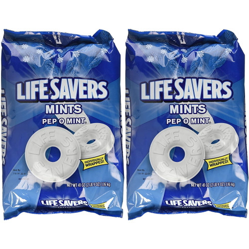 2 Pack | Life Savers Pep-o-mint Breath Mint Bulk Hard Candy