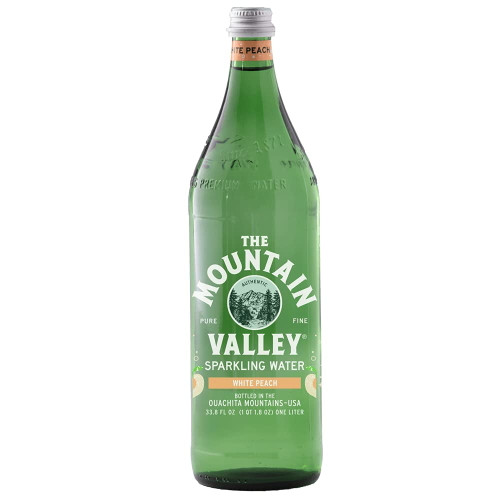 Mountain Valley Spring, Sparkling Water White Peach, 33.81 Fl Oz