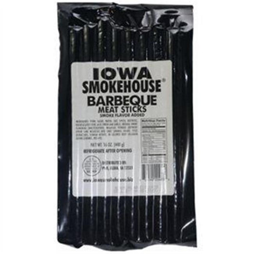 Iowa Smokehouse & Preferred Wholesale 253842 16 Oz Barbeque Flavor Meat Sticks - Pack Of 10