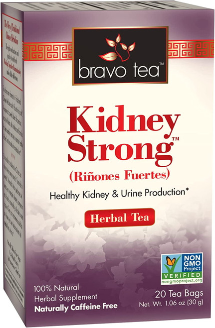 Bravo Tea Kidney Strong Herbal Tea Caffeine Free, 20 Tea Bags